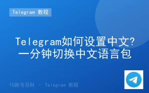 Telegram设置中文教程 - 一键切换中文语言包 | TG账号百科