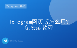 Telegram网页版怎么用?免安装教程-TG账号百科 | Telegram教程、技巧与最新资讯